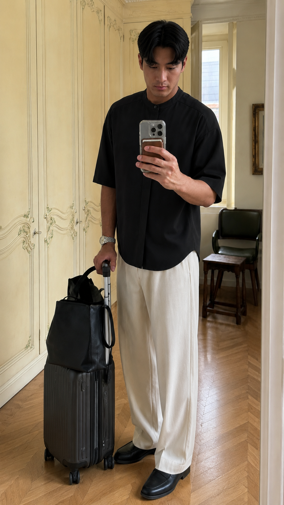 Chocolate Pinstripe Trousers