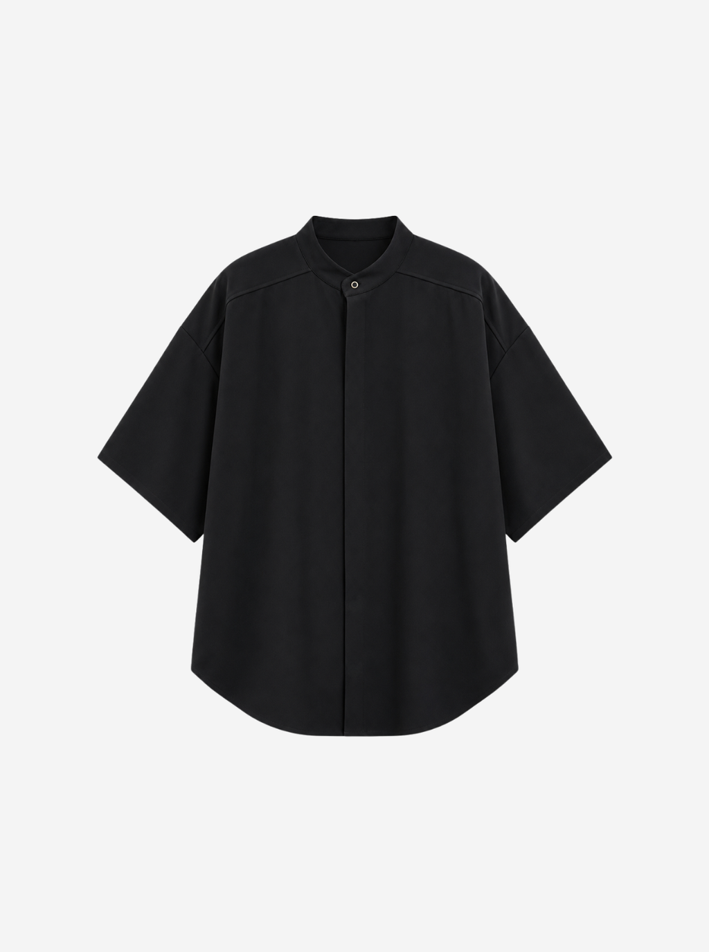 Black Clean Cut Resort Shirt