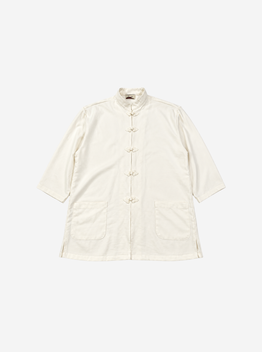 White Mandarin Collar Set
