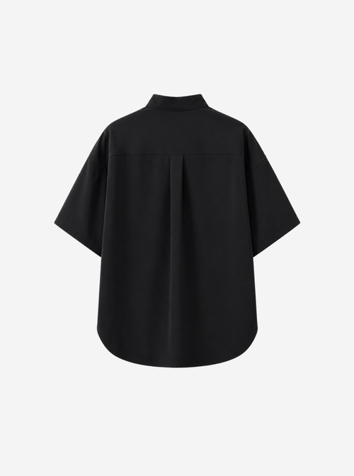 Black Clean Cut Resort Shirt