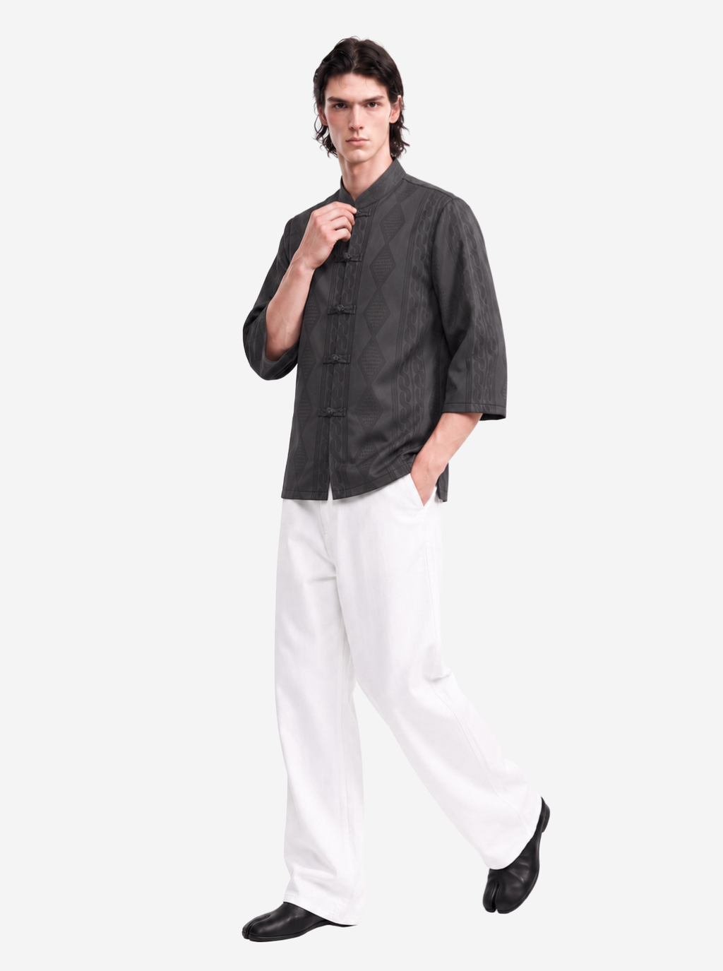 Black Jacquard Tang Shirt