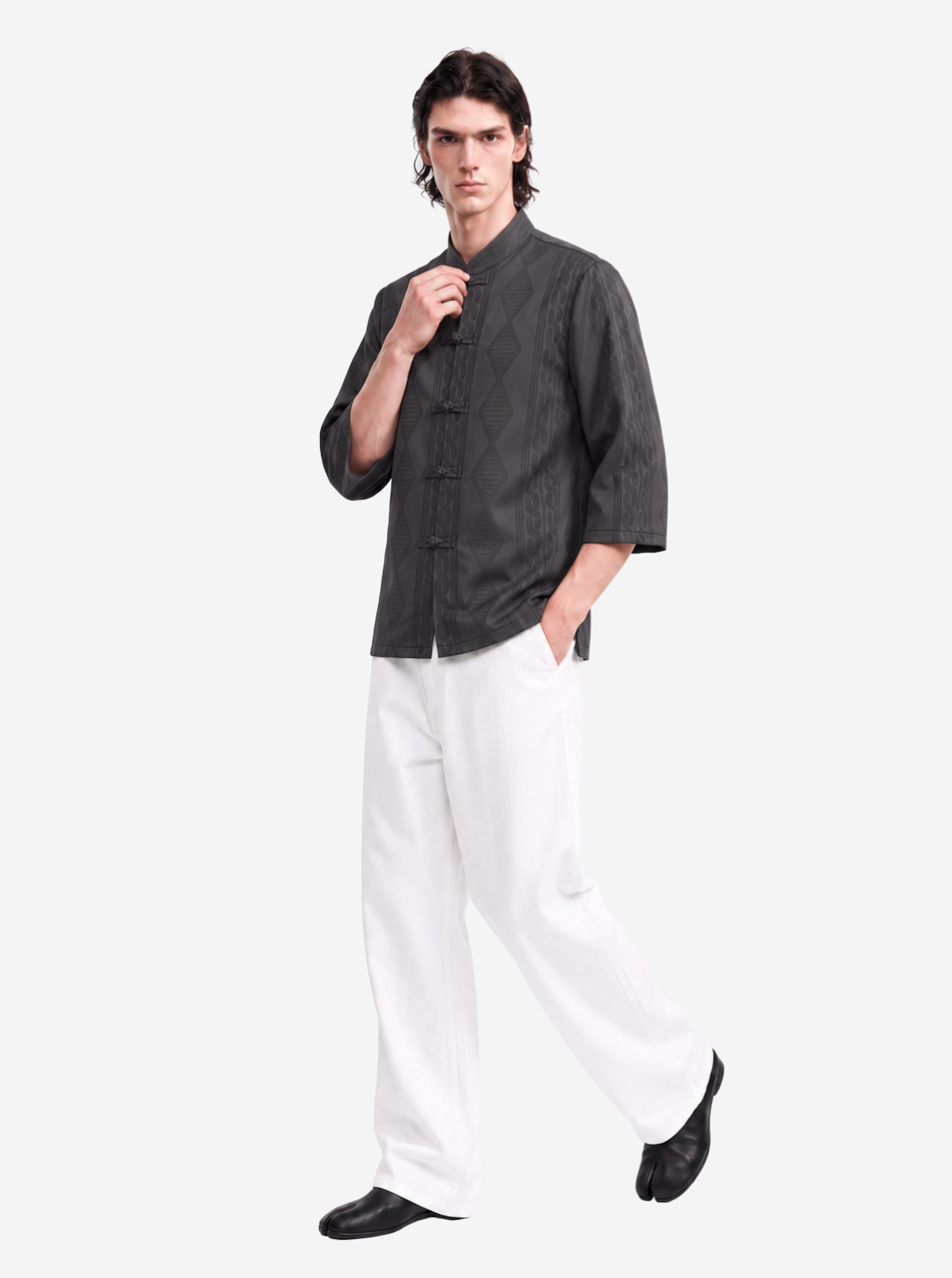 Black Jacquard Tang Shirt