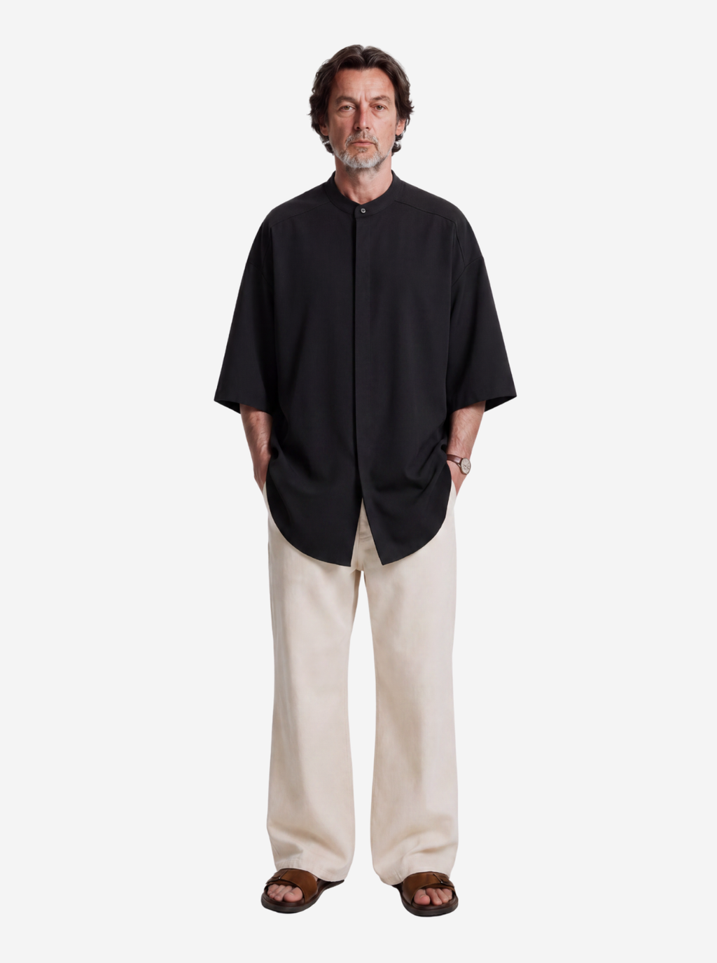 Black Clean Cut Resort Shirt