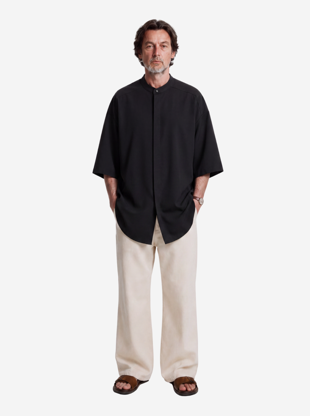 Black Clean Cut Resort Shirt