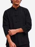 Black Frog Button Jacquard Co-Ord Set