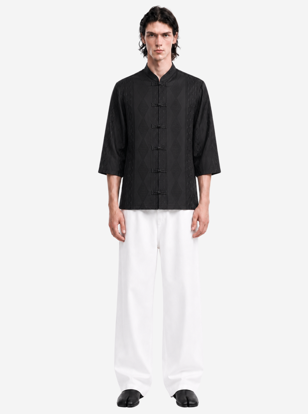 Black Jacquard Tang Shirt