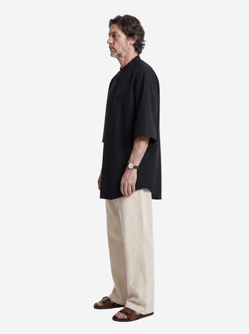 Black Clean Cut Resort Shirt