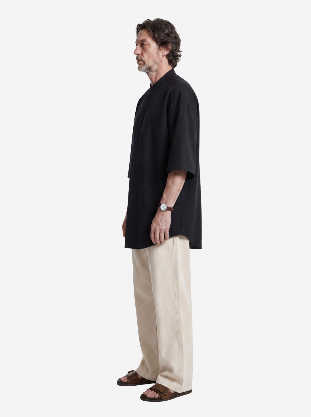 Black Clean Cut Resort Shirt