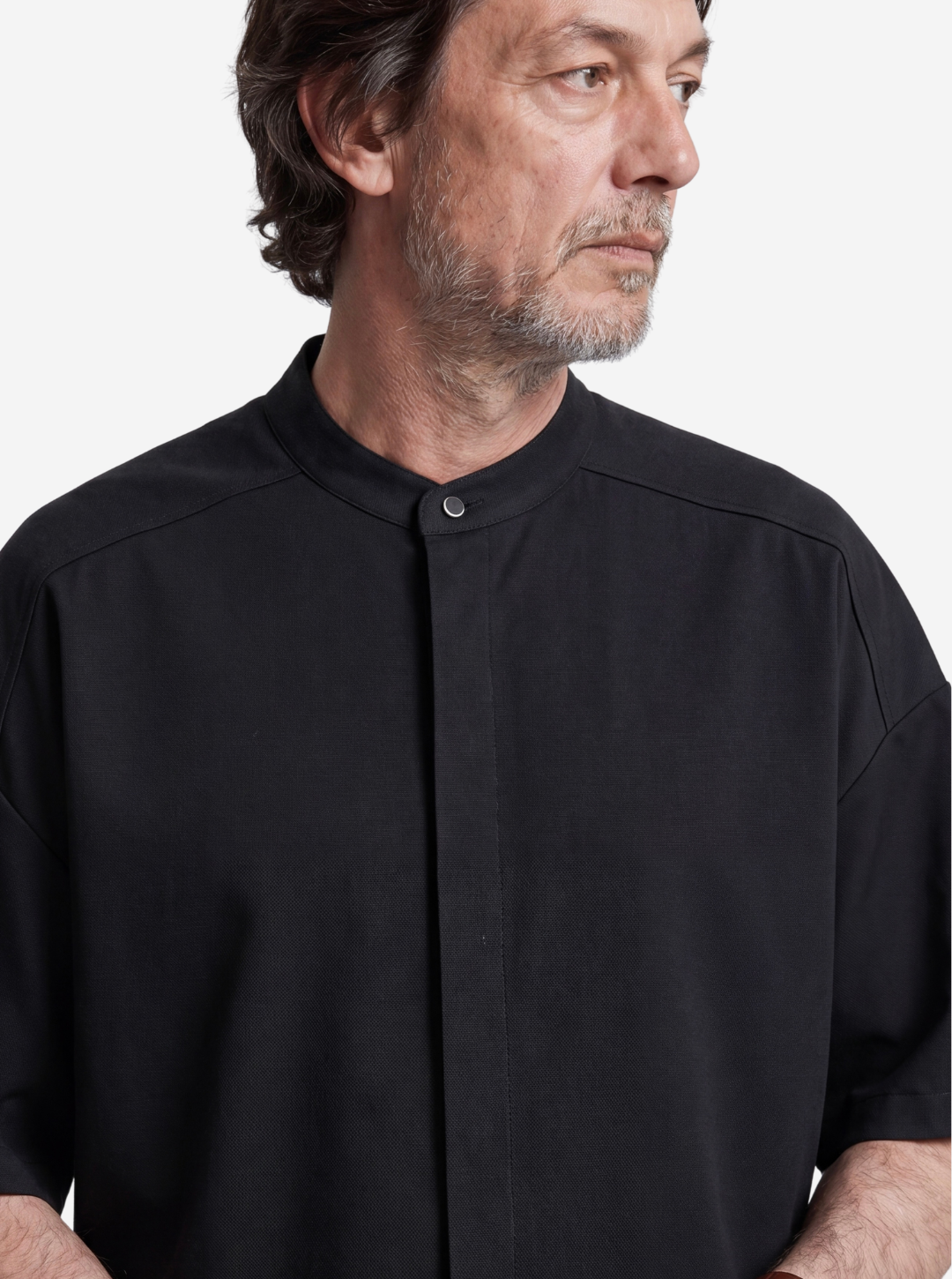 Black Clean Cut Resort Shirt