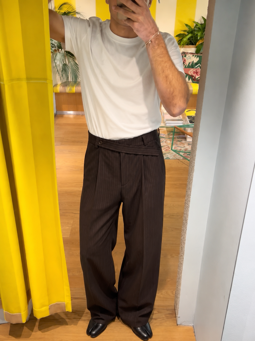 Chocolate Pinstripe Trousers