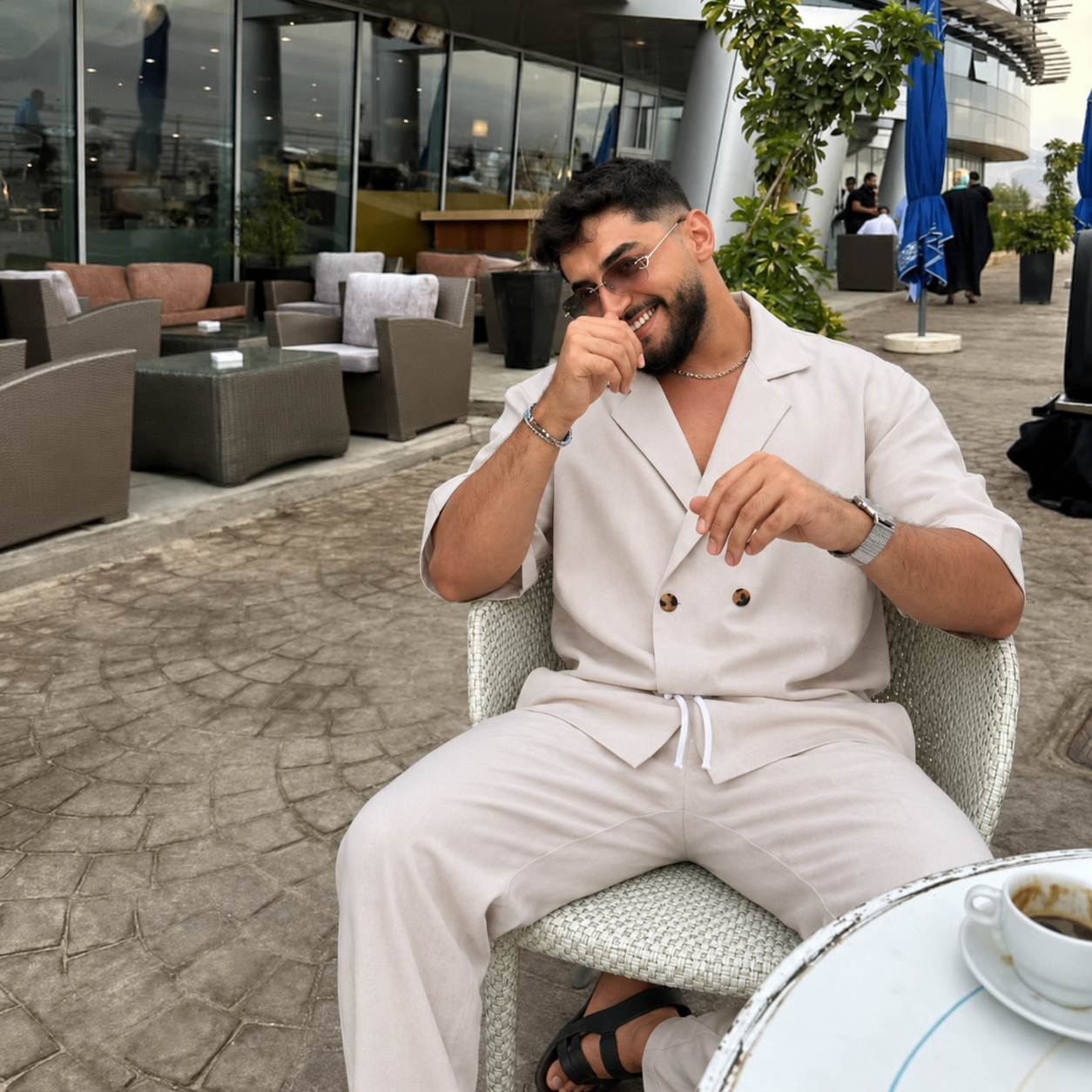 Stone Double-Breasted Resort Set