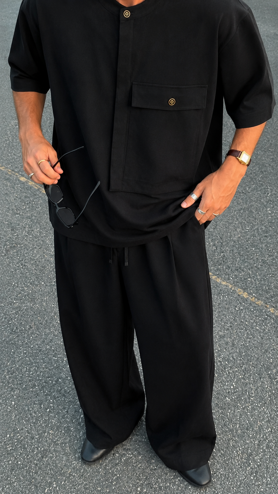Black Relaxed Pocket Set