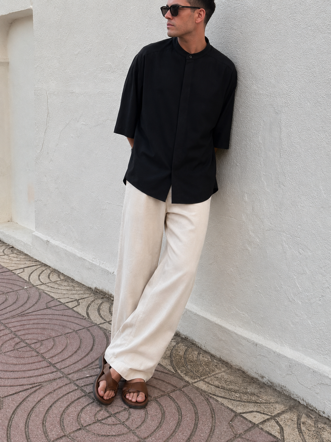 Black Clean Cut Resort Shirt