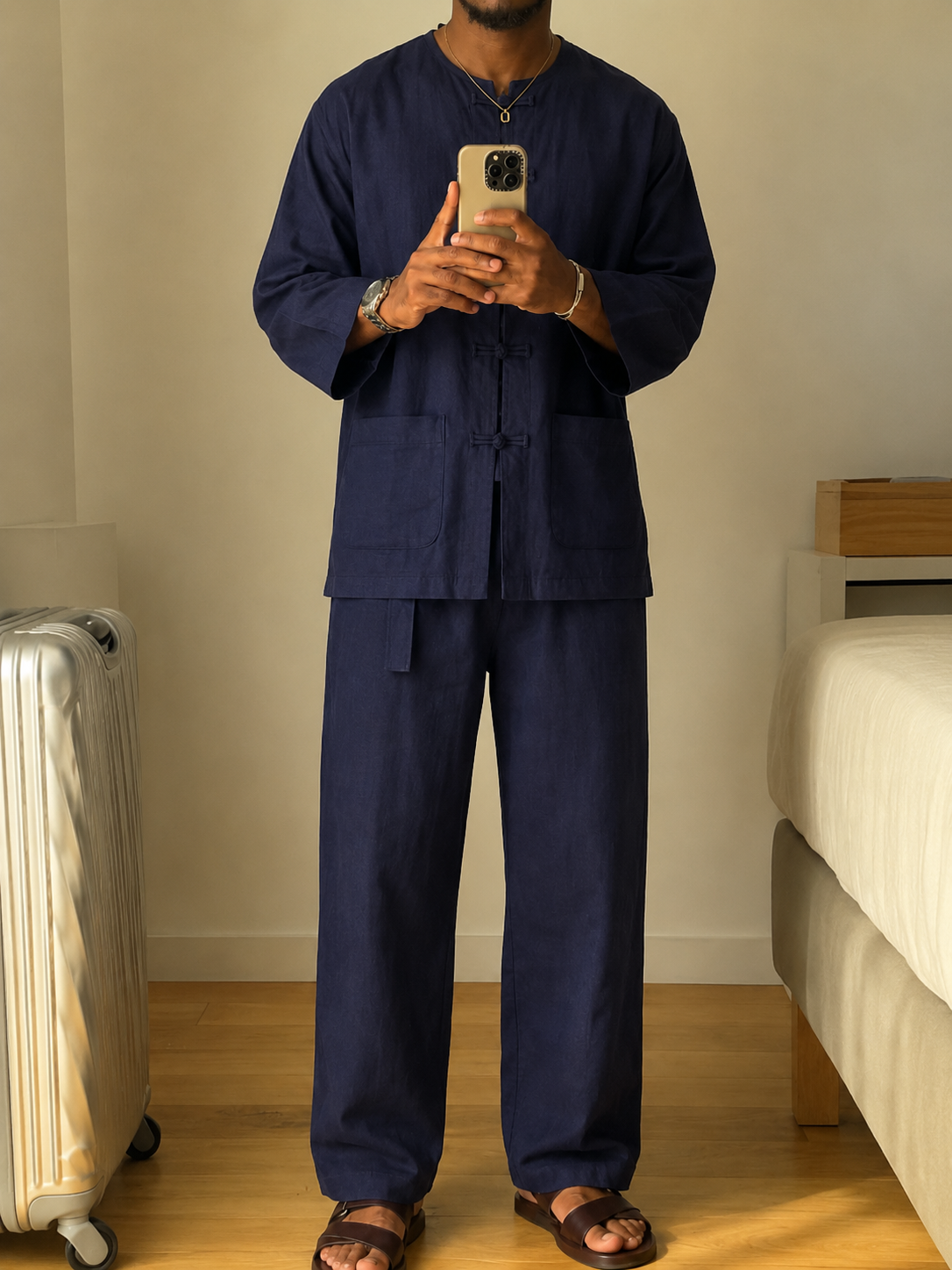 Navy Tang-Inspired Co-Ord Set