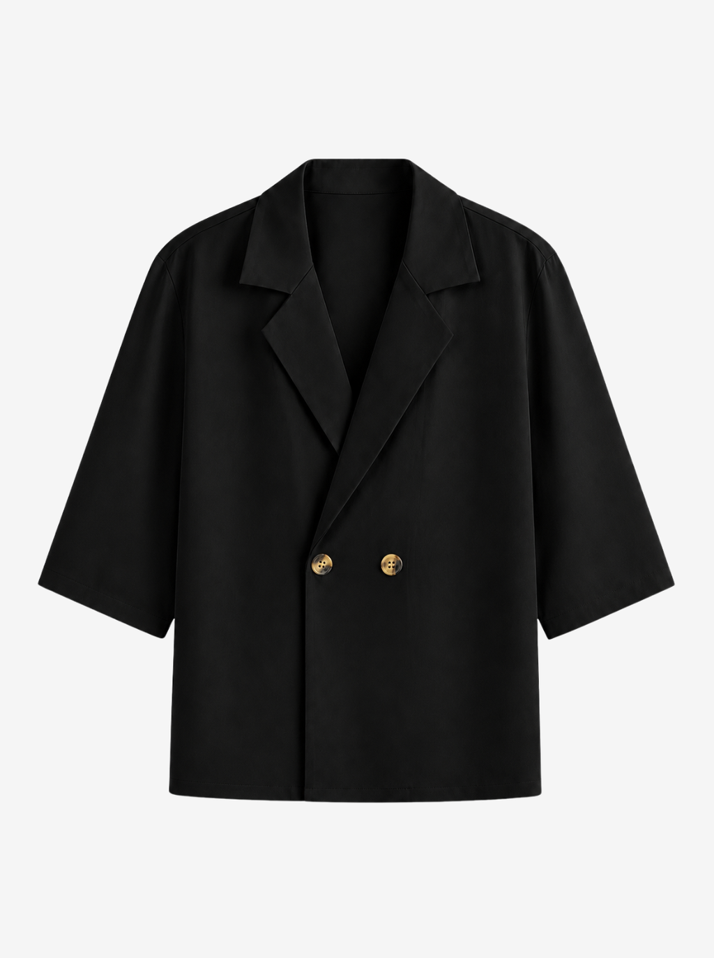 Black Double-Breasted Resort Set