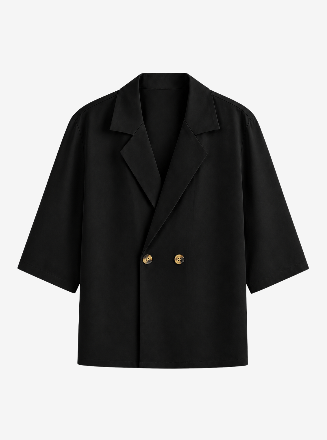 Black Double-Breasted Resort Set