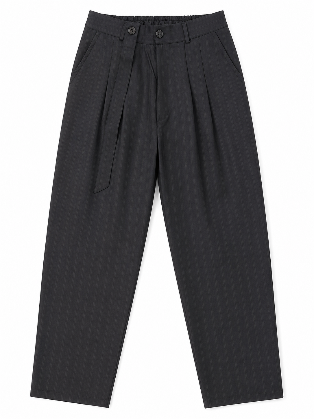 Black Pinstripe Trousers