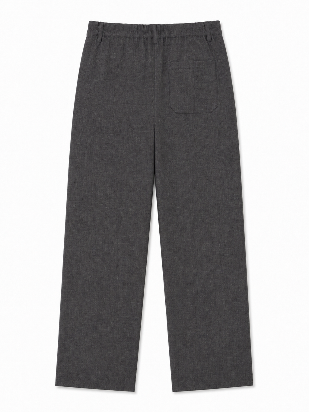 Grey plaid-Waist Trousers