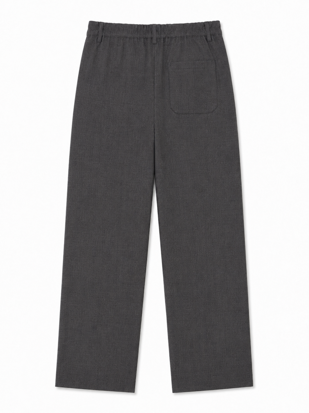 Grey plaid-Waist Trousers