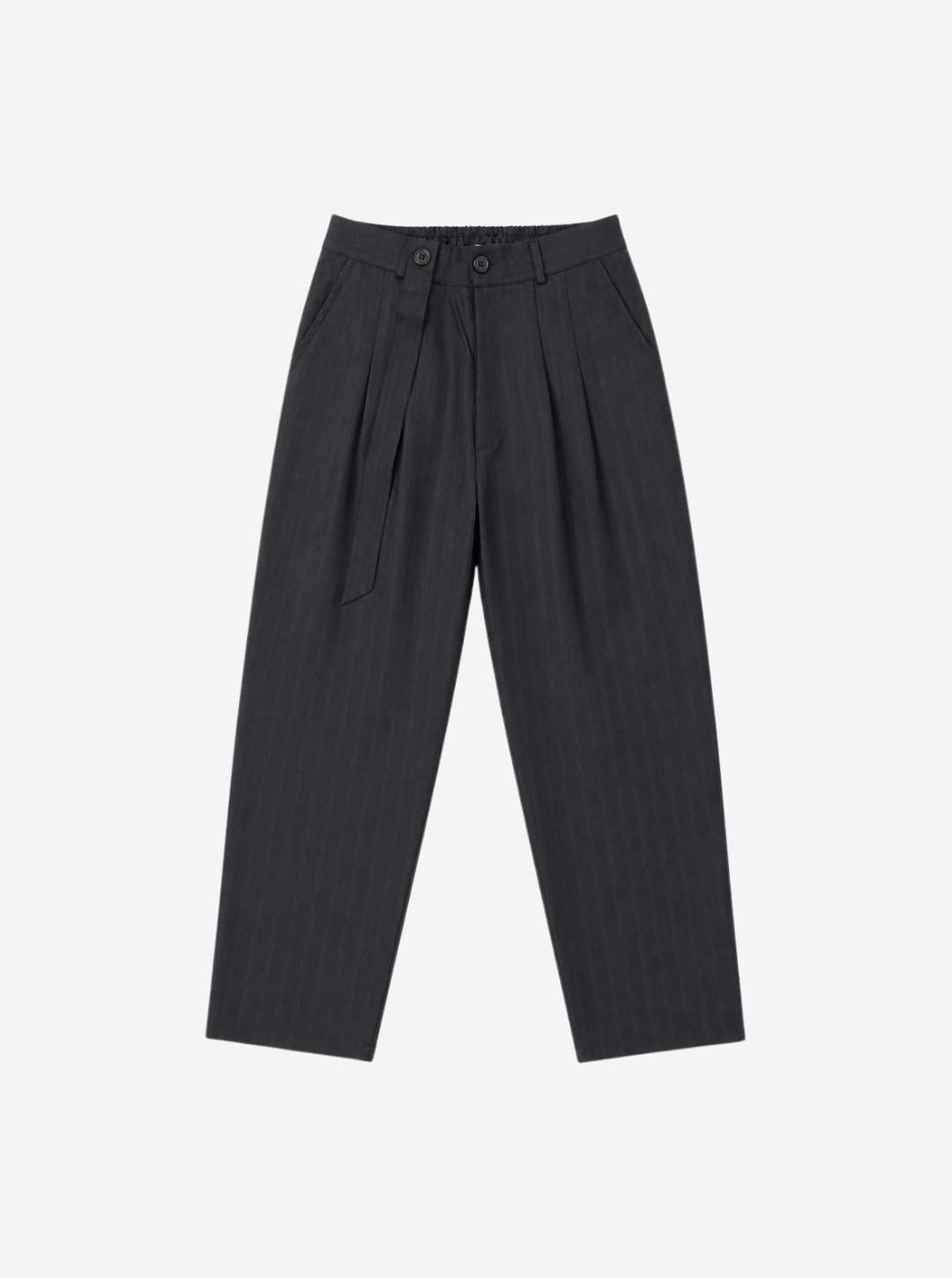 Black Pinstripe Trousers