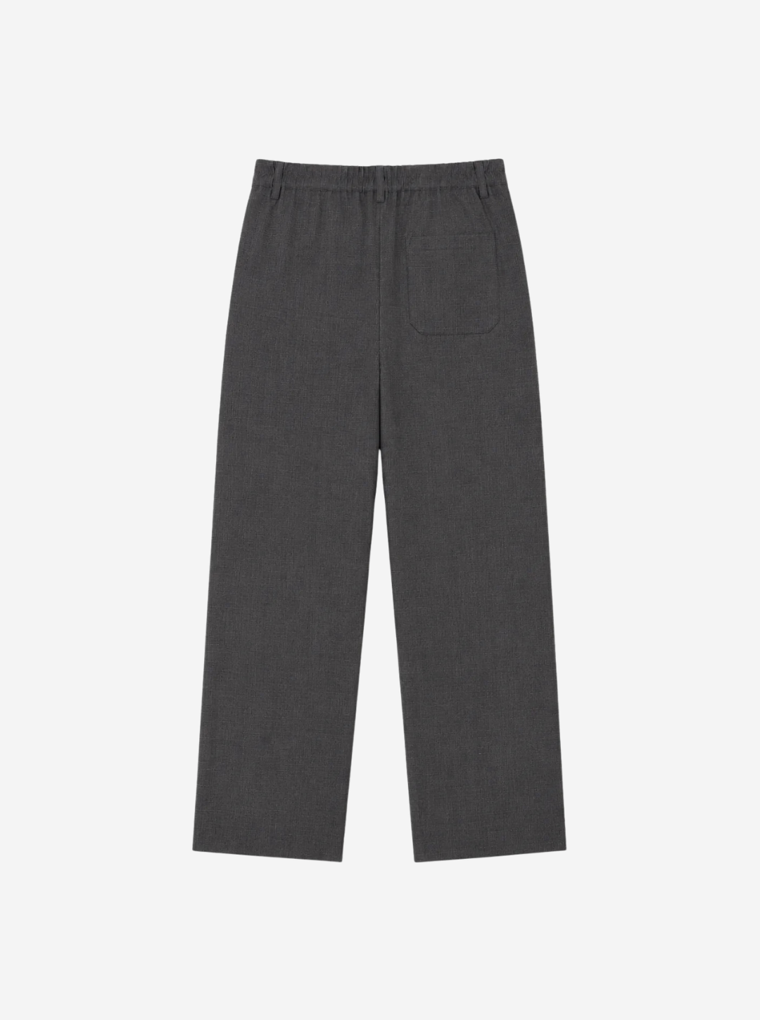 Grey plaid-Waist Trousers