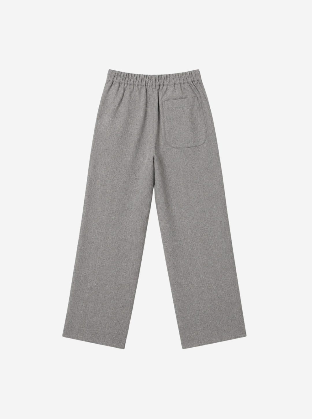 Gray Wrap-Waist Trousers