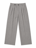 Gray Wrap-Waist Trousers