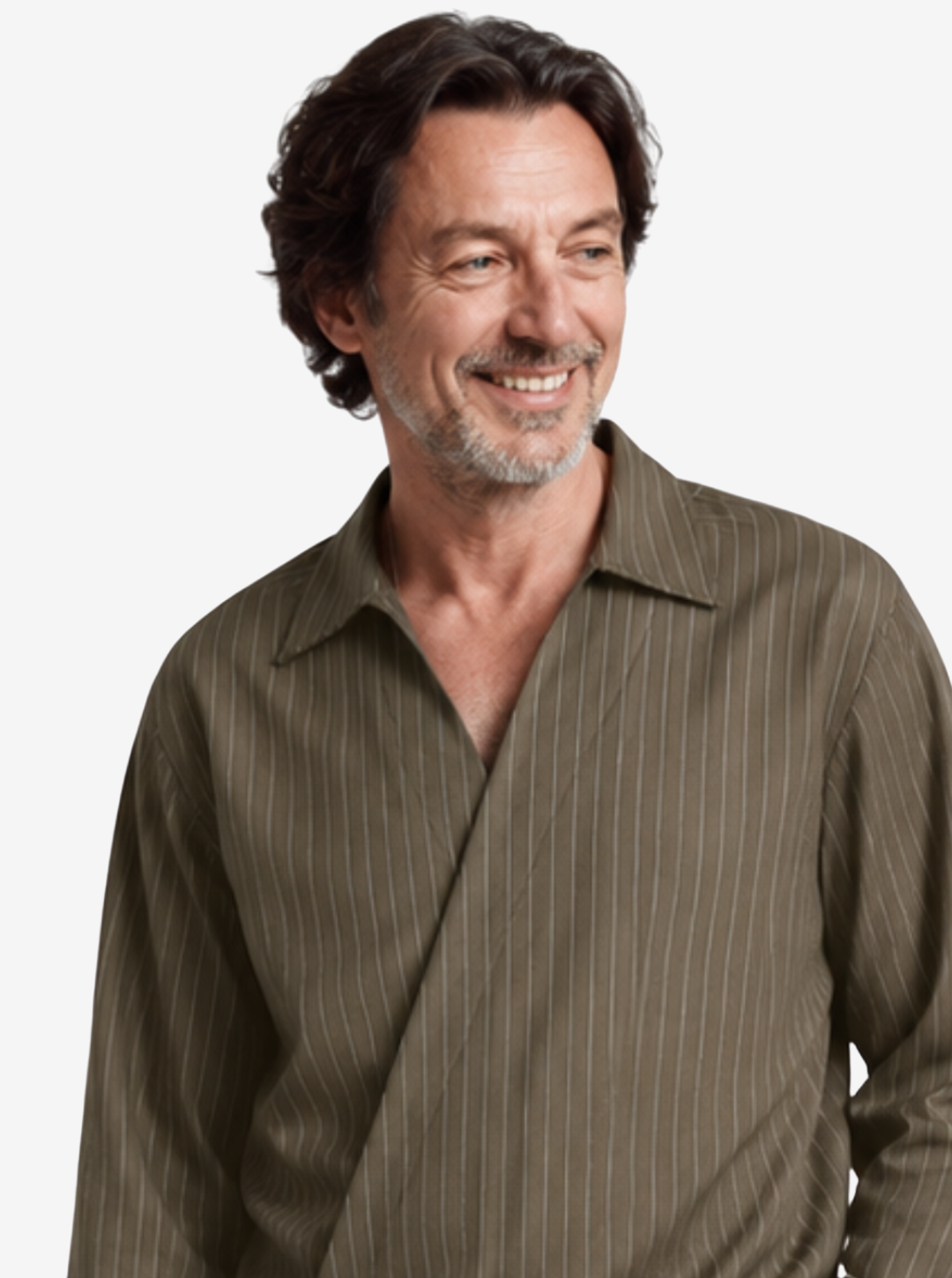 Olive Asymmetric Placket Shirt